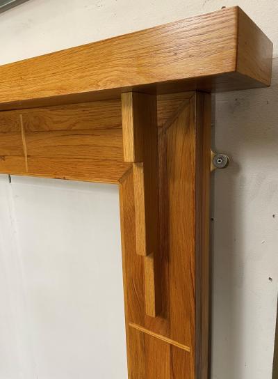 Reclaimed Oak Fire Surround - corner