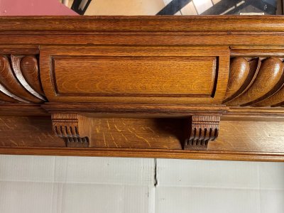 Antique Late Georgian / Victorian Oak Fire Surround - front