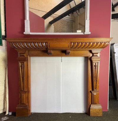 Antique Late Georgian / Victorian Oak Fire Surround