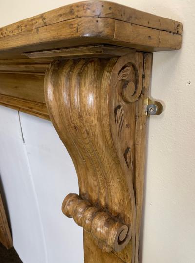 Antique Rustic Pine Late Georgian / Early Victorian Fire Surround - Corbel 
