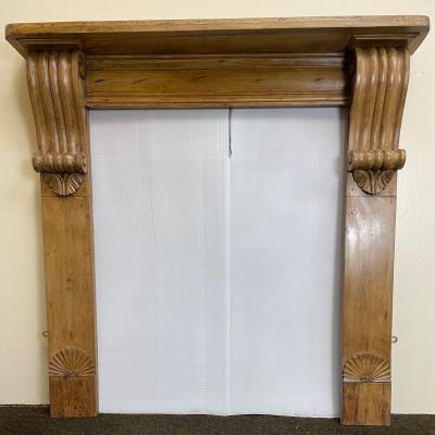 Antique Rustic Pine Late Georgian / Early Victorian Fire Surround