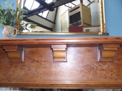 Antique Arts & Craft Pitch Pine Surround