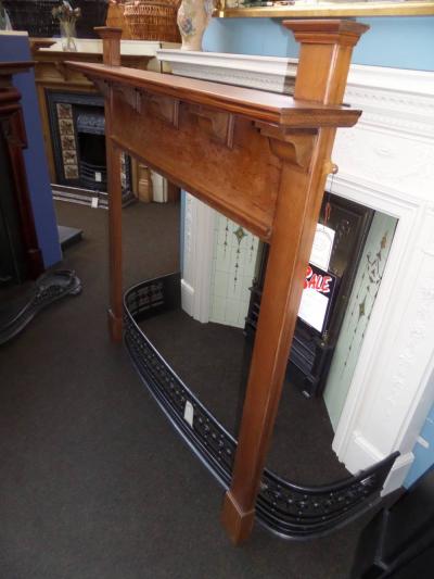 Antique Arts & Craft Pitch Pine Surround