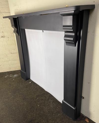 Antique Edwardian slate fire surround - side