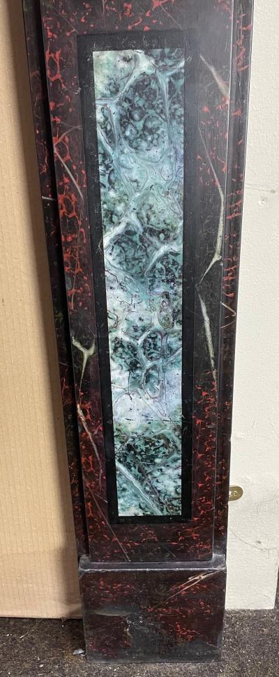 Antique marbleised Edwardian slate surround - leg
