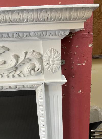 Antique Georgian Style Wood Fire Surround - corner
