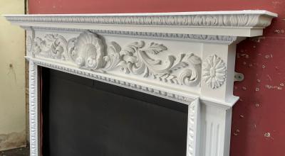 Antique Georgian Style Wood Fire Surround - shelf