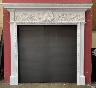 Antique Georgian Style Wood Fire Surround