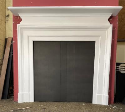 Antique Edwardian wood fire surround