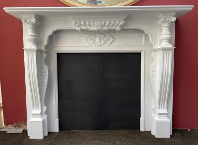 Antique Early Victorian Large Impressive Fireplace