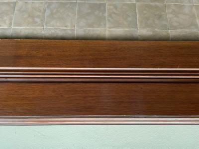 Antique 1930s mahogany fire surround - close