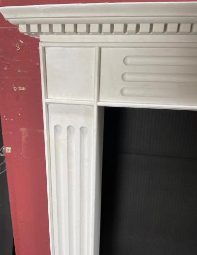 Antique Georgian style wood fire surround - corner