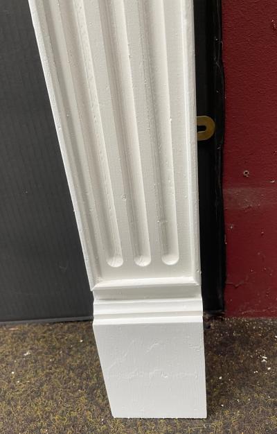 Antique Georgian style wood fire surround - leg