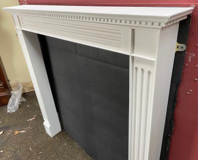 Antique Georgian style wood fire surround - side