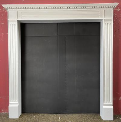 Antique Georgian style wood fire surround