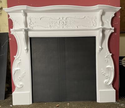 Antique ornate Victorian wood surround
