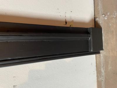 Antique rustic wood Georgian fire surround  - leg