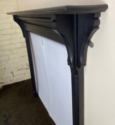 Antique wood fire surround - shelf