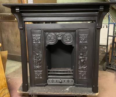 Antique wood fire surround - insert