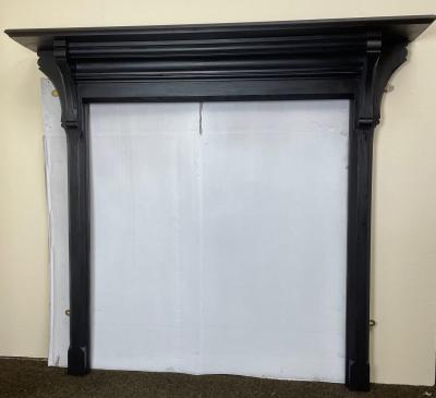 Antique wood fire surround