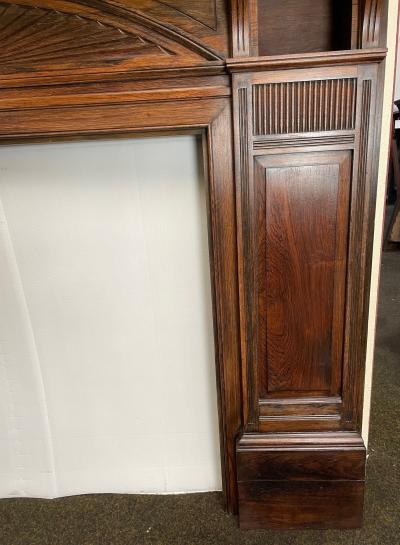 Antique late Victorian / Edwardian rosewood fire surround - right