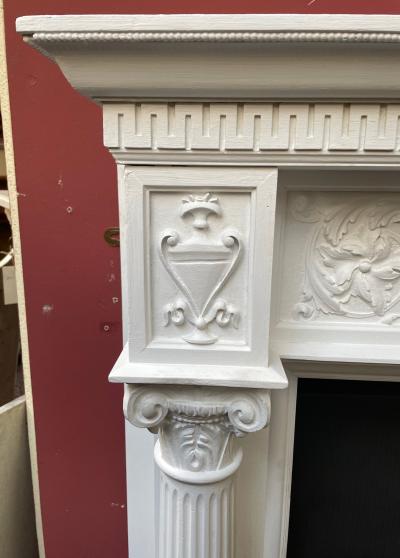 Antiaue Late Georgian / Early Victorian Carved Wood Fire Surround - corner