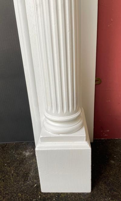 Antiaue Late Georgian / Early Victorian Carved Wood Fire Surround - leg