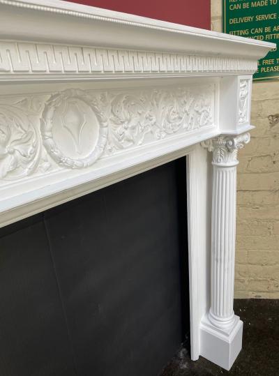 Antiaue Late Georgian / Early Victorian Carved Wood Fire Surround - top