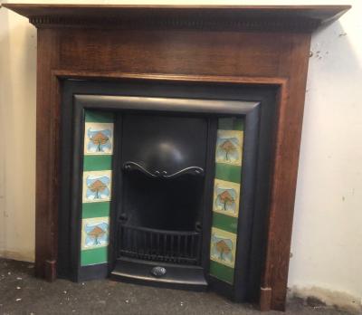 Antique 1920s / 30s Oak Fire Surround