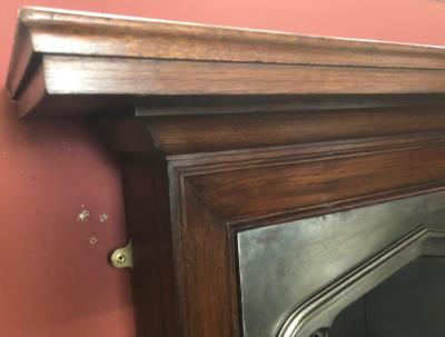 Antique 1920s oak fire surround - shelf