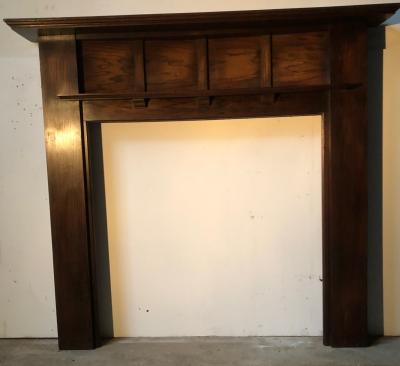 Antique 1920s 30s oak fire surround