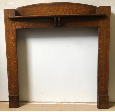 Antique 1930,s / Art Deco oak fire surround