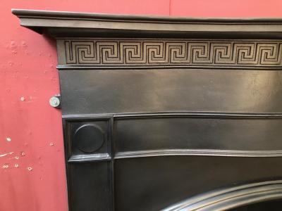 Antique Art Deco cast iron surround - corner