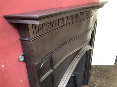 Antique Art Deco cast iron surround - side