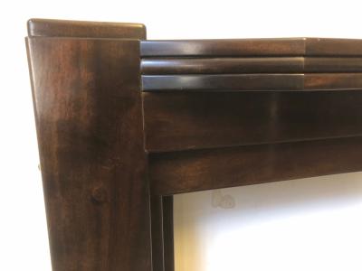 Antique Art Deco mahogany fire surround - corner left