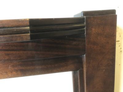 Antique Art Deco mahogany fire surround - corner