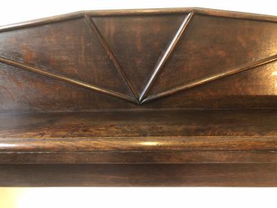 Antique Art Deco oak fire surround - detail