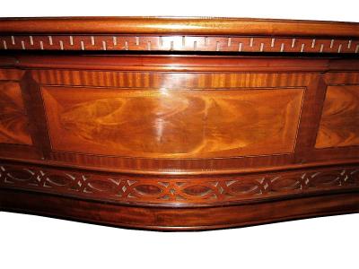 Antique Edwardian Burr Mahogany Waring & Gillows Style Wood Surround - close