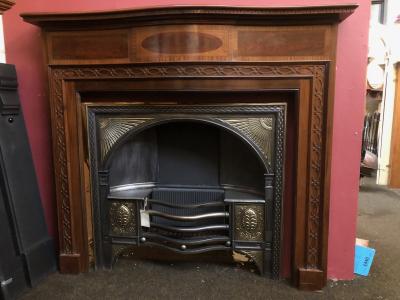 Antique Edwardian Burr Mahogany Waring & Gillows Style Wood Surround