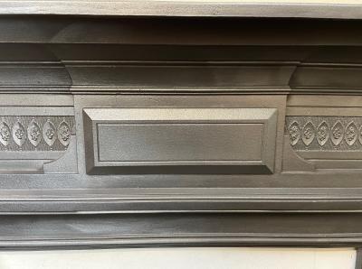 Antique Edwardian Cast Iron Stove Fire Surround - detail
