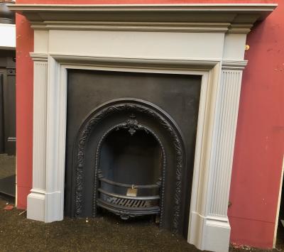Antique Edwardian/ late Victorian wood fire surround