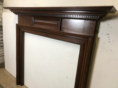 Antique Edwardian mahogany fire surround - side