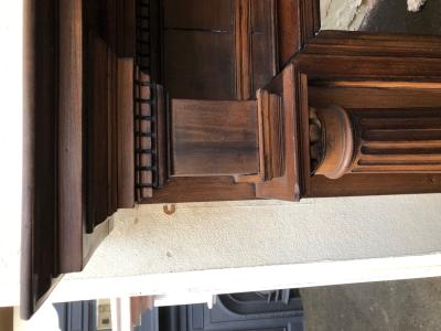 Antique Victorian Mahogany fire surround - detail