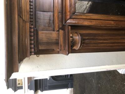 Antique Victorian Mahogany fire surround - leg