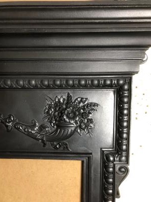 Antique Victorian Cast Iron Fire Surround - corner