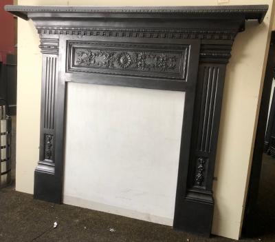 Antique Victorian cast iron surround