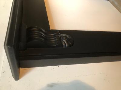 Antique Victorian slate fire surround  - corner