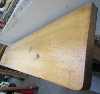 Antique bedroom pine fire surround - shelf