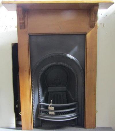 Antique bedroom pine fire surround