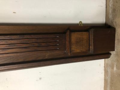 Antique late Victorian / Edwardian oak fire surround - leg